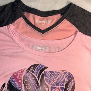 Mudd Tops  (2) long sleeve, size 14-16, like new